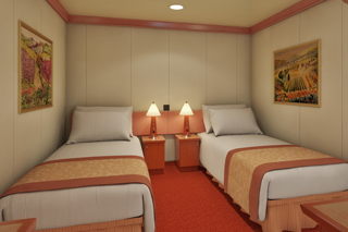 Inside cabin on Carnival Triumph