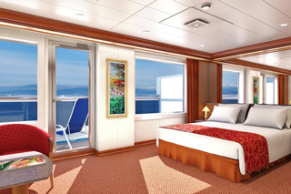 Suite cabin on Carnival Triumph