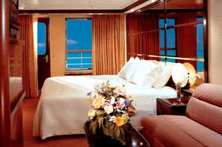 Suite cabin on Carnival Ecstasy