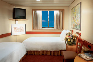 Oceanview cabin on Carnival Ecstasy