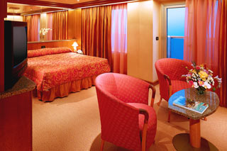 Suite cabin on Carnival Conquest