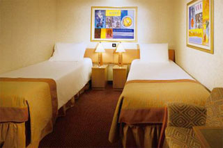 Inside cabin on Carnival Conquest