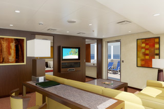 Suite cabin on Carnival Conquest