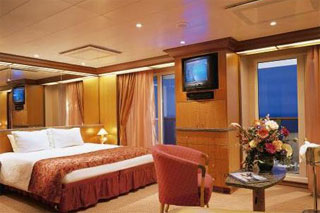 Suite cabin on Carnival Legend