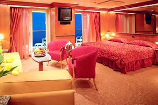 Suite cabin on Carnival Legend