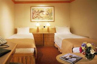 Inside cabin on Carnival Legend