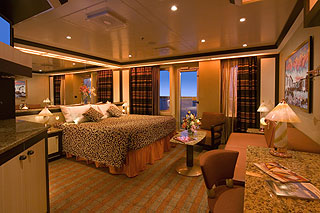 Suite cabin on Carnival Splendor