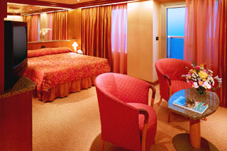 Suite cabin on Carnival Splendor