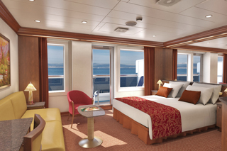 Suite cabin on Carnival Splendor