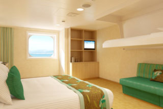 Oceanview cabin on Carnival Breeze