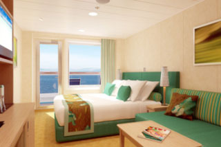 Balcony cabin on Carnival Breeze