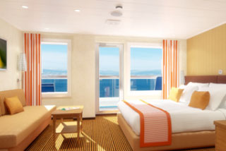 Suite cabin on Carnival Breeze