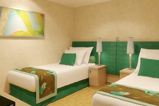Inside cabin on Carnival Vista