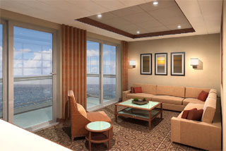Suite cabin on Celebrity Equinox