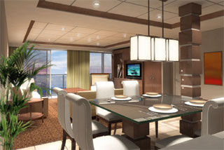 Suite cabin on Celebrity Equinox