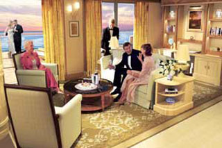 Suite cabin on Queen Victoria