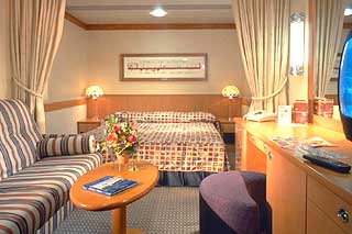 Inside cabin on Disney Wonder