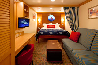 Inside cabin on Disney Fantasy