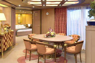 Suite cabin on Oosterdam