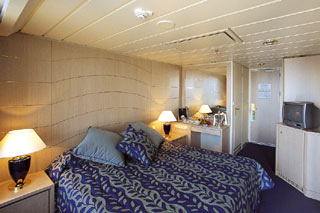 Inside cabin on MSC Lirica