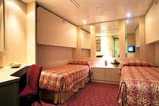Inside cabin on MSC Sinfonia