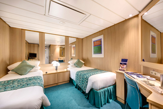 Inside cabin on MSC Sinfonia