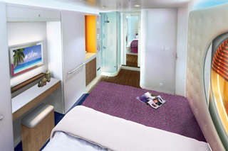Inside cabin on Norwegian Escape