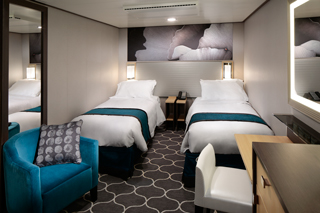 Inside cabin on Symphony of the Seas