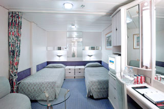 Inside cabin on Vision of the Seas