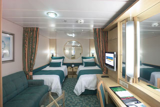 Inside cabin on Freedom of the Seas