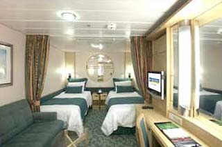Inside cabin on Independence of the Seas