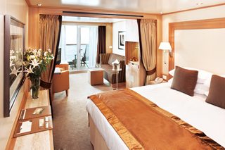Suite cabin on Seabourn Odyssey