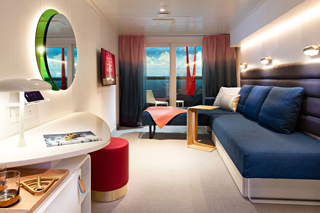 Balcony cabin on Scarlet Lady