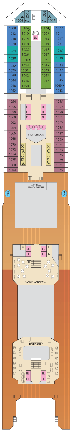 Carnival Splendor Deck Plans