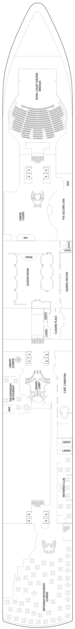 Queen Elizabeth Deck Plans